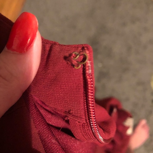 Deep red maxi skirt - Picture 6 of 6